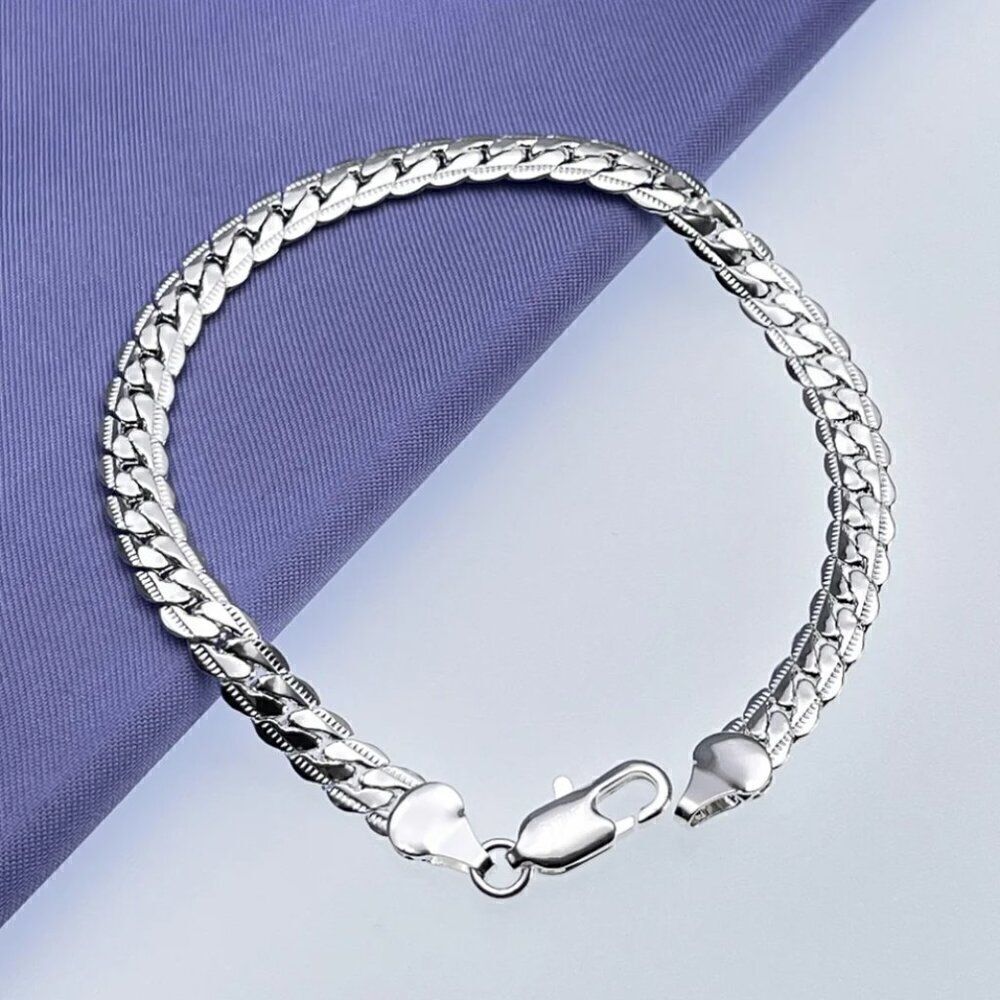 Sterling Silver‎ Snake Chain Bracelet 7 inches long